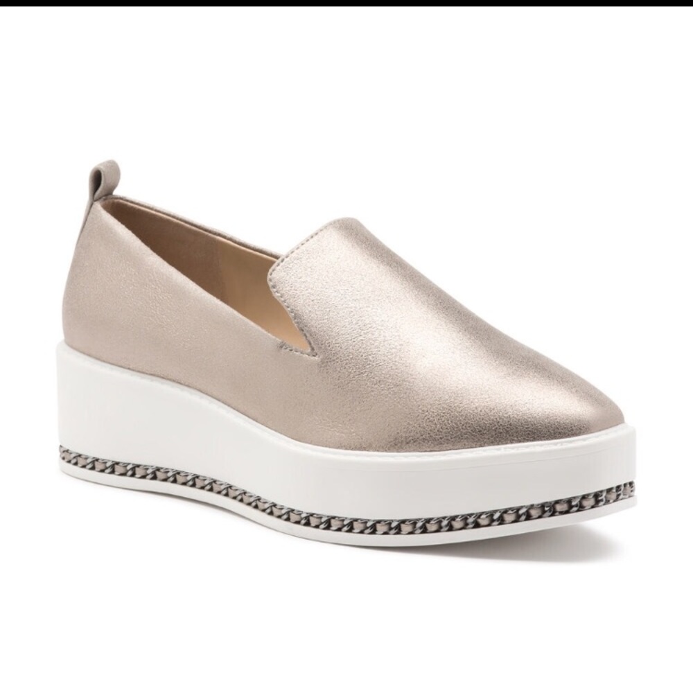 NWT Karl Lagerfeld Brea Leather Platform Sneakers